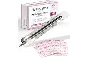 100x Lanzette Stechhilfe, sterile Blutlanzette, Kosmetex Lanzetten für Milien