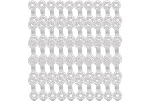 AMESOR 50 Pezzi Clip Speciale Con Occhiello, Clip Per Rete Parasole, Set Di Clip Di Fissaggio Per Rete Parasole, Rete Anti Uccelli, Rete Da Giardino, Rete Ombreggiante, Recinzione Rete Ombreggiante, Bianco