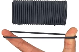 WONDERCAT LONDON 12 PCS Elastic Hair Bands, 3mm Elastic Hair Ties Ponytail Holders, Bulk Hair Ties No Metal Gentle Elastics for Women Men Girls Kids (Black)