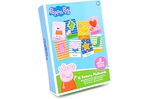 abeec Peppa Pig 16 Sensory Flashcards - Baby Sensory Toys For 3+ - Peppa Pig Toys - Pass The Parcel, Plane Activities, Birthday Gifts - Learning Resources - Baby Flash Cards - Airplane Activities