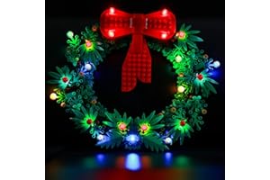BRIKSMAX Zestaw oświetlenia LED do Lego Christmas Wreath 2 w 1, dodatek do zestawu Lego 40426 (nie obejmuje modelu Lego)
