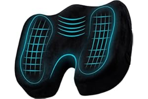 TheComfortZone Seat Cushion for Office Chair,Tailbone,Hemorrhoid,Sciatica,Back Support Pain Relief Chair Cushion pillow, Ergonomic Memory Foam Non-Slip seat pads, Coccyx Cushion, Car seat, Wheelchair