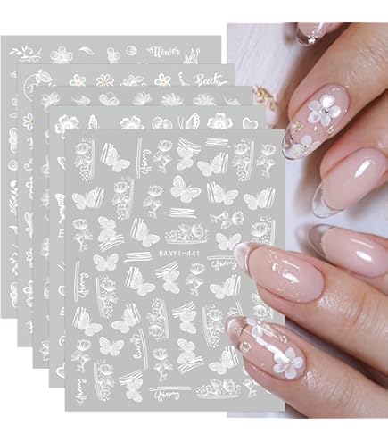 5D Weihnachts-Nagelsticker – 6 Blatt Selbstklebend, 3D-Effekt, Super Einfach Anzuwenden