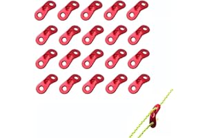 Sourcemall 20 cables de aleación de aluminio, ajustadores de guyline, tensores de cuerda GuyLine, color rojo