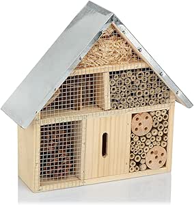 Casetta Per Insetti XXL In Legno - Rifugio Per Api, Farfalle E Coccinelle 48x31x10 Cm - Foto 2