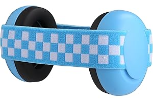 AMROCKY Baby Ear Defenders, Baby Noise Cancelling Headphones Protectors Ear Defenders, Kids Earmuffs Noise Reduction with Soft Cushion and Adjustable Headband for Toddlers(Blue)