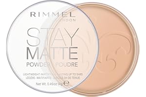 Rimmel - Poudre Compact Stay Matte - Anti-brillance - Fini mat et naturel - 005 Beige soyeux - 14gr