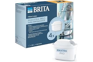 BRITA Cartouche Filtre à eau MAXTRA PRO Pure Performance (All-in-1) Pack de 4 - réduction** des micro-impuretés telles que certains PFAS***, métaux, chlore et tartre