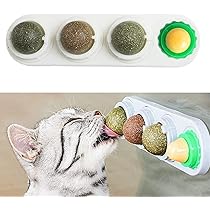 Giocattolo Per Gatti Con Erba Gatto - Palline Rotanti Commestibili, Autoadesive, Per Divertimento E Salute - Foto 4