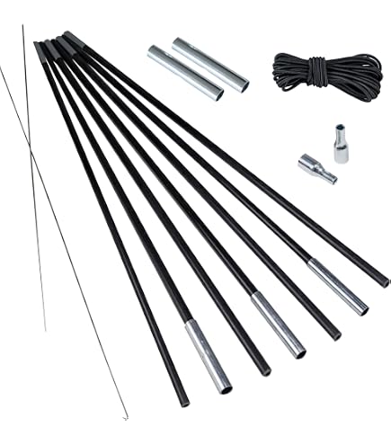 2er Set Stahl Endstücke für Fiberglasstangen mit Ø 8 mm Endtips Endkappe Zelt-Öse Sport & Freizeit