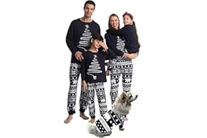 Weihnachts Pyjama Family Set, Matching Pyjamas Couple Christmas Damen Herren Partner Weihnachtspyjama Familie Set Kinder Jungen Mädchen Schlafanzug Familien Outfit Weihnachten