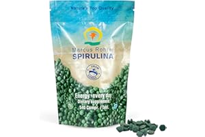 MARCUS ROHRER SPIRULINA delle Hawaii, Busta Richiudibile 540 Compresse Ricarica, Doypack Pratico e Trasportabile, Vitamine e Minerali, Supporto Quotidiano, Vegan