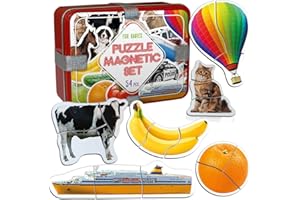 magdum Magnetic Puzzles for Kids Gift Box - Toddler puzzles 3 year old - Baby Puzzles Animals Magnets for Fridge - Large Puzzles for Toddlers - Educational Kids Puzzles Age 3 - Baby Puzzle