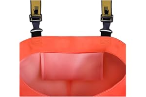 Arbeitsbedarf24 Wathose S5 Sicherheitsstiefel orange gelb Anglerhose Teichhose Seehose Gummihose Hüftstiefel Hochwasserhose Anglerstiefel