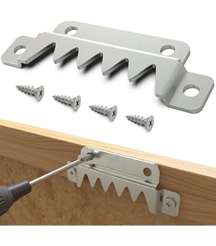 100 Stück Sägezahn-Bilderaufhänger Mit Schrauben – Metall, Schwarz, 45x8 Mm, Für Bilderrahmen, Uhren, Leinwände