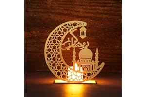 BESELOA Ramadan Decorations Light, Eid Lights Decorations, Ramadan Decorations for Home, Eid Mubarak Decorations Lights Ornaments Muslim Ramadan Table Lamp for Home