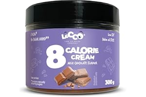 LOCCO LOW CALORIES COMPANY LoCCo Krem Niskokaloryczny Mleczna Czekolada – 8 kcal na łyżeczkę, Bez Cukru, Bez Oleju Palmowego, Bezglutenowy, 300 g