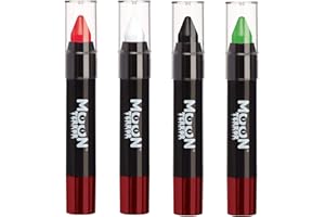 Moon Terror Crayon de corps de bâton de peinture de visage d’Halloween | Maquillage SFX | Maquillage à effets spéciaux (Set de 4)