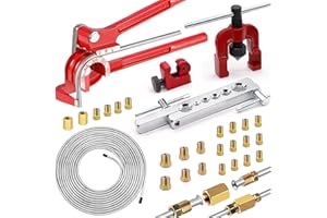 ‎MXUTEUK mxuteuk 26Pack 3/16-Zoll-Bremsleitungen-Kit enthält 25-Fuß-Zink-Bremsleitungen und Zubehör (16 Zubehörteile, 2 Anschlüsse+4 Muttern) Bremsleitungenbiegung, Einfachwerkzeug, Schneider