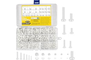 580 St Plastskruvar Med Muttrar Och Brickor | M2/M2.5/M3/M4/M5/M6 Nylon Med Runda Huvuden Skruvar Muttrar Set, Cross Recess Plast Skruvar Och Mutter Set.