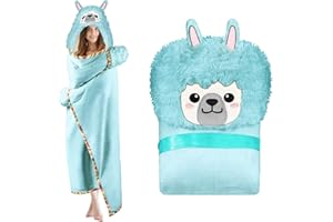 SASIGAYA Tragbare Decke mit Ärmeln und Kapuze Flanell Alpaka Geschenke für Frauen Sofadecke Flauschig Kuscheldecke Sherpa Ärmeldecke TV-Decke Fleecedecke Weich Wohndecke Winterdecke Hellgrün 152×125cm