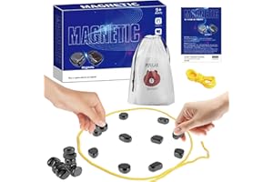 DONGSZQ Magnetisches Schachspiel, Magneteffekt-Schachspiel,Tragbares pädagogisches Schachbrett, Puzzle Checkers Spiel, Schach-Brettspiel Mit Magnetischer Wirkung, für Familientreffen und Reisen