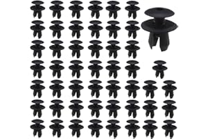 Lcyen 50 Stück Spreiznieten, Befestigungsclips Auto 70186729901 701867299 für VW T4 T5 Amarok Caddy EOS, Verkleidung Clips, Türverkleidung Befestigung Clips passt 9mm Loch, Schwarz