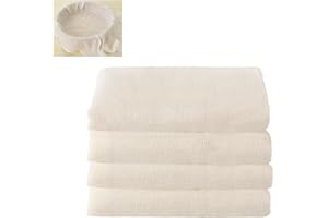 PAEFIU 4 Pcs Etamine Alimentaire, Étamine Tissu en Coton Non Blanchi Mousseline Alimentaire Ultra Fine Lavable Chiffon à Fromage Anti-chaleur pour Filtrer Jus Fromage Thé Épices, 50 x 50cm