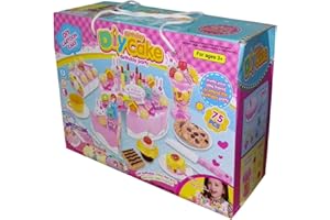 lvl25 LEVEL25 Tarta de Juguete cumpleaños, 75 Piezas. Incluye Vela con luz, Canta canción Happy Birthday y aplausos. Incluye Caja