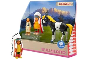 BULLYLAND Bully Country 43309 – Yakari Figurine in Gift Box Set, 3 Pieces