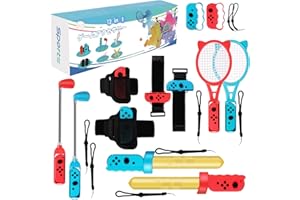 OLDZHU Switch Sports Accessories,12 in 1 Family Sports Games Pack Accessories Kit,Switch Sports Accessories Bundle Compatible with Nintendo Switch/OLED Console & Joy-con