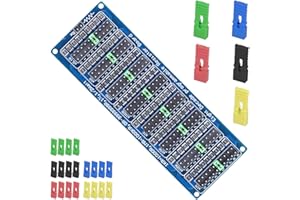 DAOKAI Scheda resistore programmabile 0.1R - 9999999R Scheda resistore Scheda resistore a 8 sezioni SMD regolabile per progetti di ingegneria elettronica con cappuccio jumper 2,54 mm