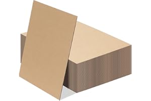 ‎RLAVBL RLAVBL 50er Packung A4 Wellpappe in Braun - Vielseitig für DIY und Verpackung, hochwertig und langlebig, ideal für kreative Projekte und Verpackungsbedürfnisse