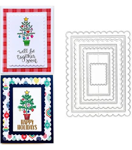 DzIxY Dotted Line Square Border Metal Cutting Dies - Card Making, Scrapbooking & Paper Craft Templates - View #7