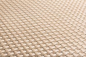 Sellon24 (17,99€/m2) Balkonverkleidung Sichtschutz Meterware Balkonsichtschutz Polyrattan Balkonbespannung RD18-hell beige90