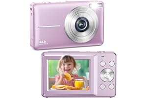LECRAN Digital Camera, Digital Compact Camera FHD 1080P 44MP Portable Digital Cameras with Anti-shake 2.4" LCD Screen Rechargeable Photography Camera Vlogging Camera for Beginners,Boy,Girl (No SD card)