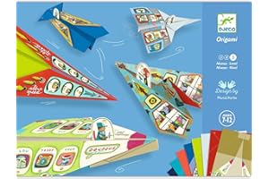 Djeco DJE - 079 DJ08760 Planes Origami samolot model samolotu z papieru, wielokolorowy