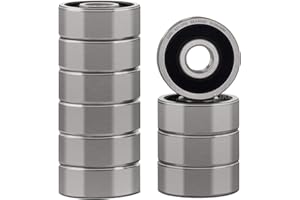 XiKe 10 szt 625-2RS Uszczelnione łożyska kulkowe 5x16x5mm, Wstępnie nasmarowane/stal chromowa/podwójne uszczelki gumowe, 625RS Miniaturowe łożyska kulkowe poprzeczne profonde.