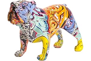 suruim Statua Bulldog Francese Colorata - Scultura Cane per Soggiorno, Soprammobili Moderni Particolari, Statuetta Decorativa da Kare Design (A)
