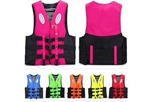 ZGantrix Swim Jacket - Paddle Board Life Jacket for Adult Adjustable Buoyancy Aids Swim Safety Snorkeling Vest for Kayaking Floatation Device Surfing Outdoor WaterSports(RoseRed,XL)