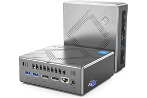 NiPoGi CK10 Mini PC Intel Core i5-12450H (up to 4,40 GHz),32GB DDR4 (3200MHz Dual Channel) 512GB NVMe SSD Mini Computer WiFi 6 Triple Display 4K,2x HDMI+VGA Small PC,Home/Office/Busniss Micro PC