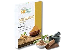 Herbs Botanica Chandan (Sandalwood) Powder Organic 100gm / 3.52 oz For Skin, Face Pack, Face Mask, Worship Tilak, Auspicious Occasions 100% Natural