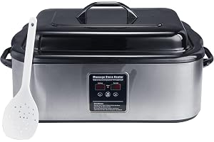 Master Massage Hot Stone värmeapparat värmare med digital kontrollenhet och temperaturdisplay inklusive slev 18 liter