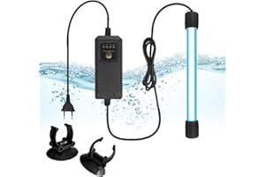 SILKWISH Sterilizzatore UV per acquario, 11 W, con timer, sterilizzatore UV, lampada da immersione per acquari, laghetti da giardino, Fishbowl