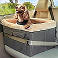 Petsfit Dog Car Seat, Upgraded Dog Booster Seat for Medium Dogs or 2 Small Dogs, Pet Travel Car Booster Seat for Front and Back Seats with Washable Double-Sided Cushion and 2 Safety Leashes