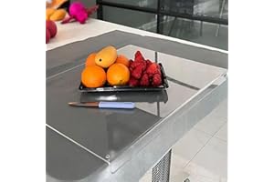 CIVG Tabla de cortar acrílica, tabla de cortar transparente, cocina reutilizable con borde antideslizante transparente para encimera y protección para el hogar y el restaurante (35 x 30 cm)