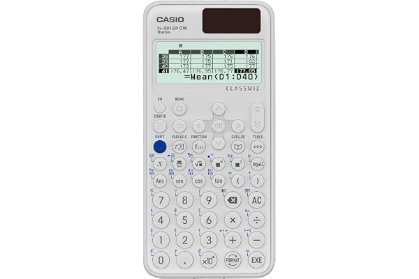 Casio FX-991SP CW - Calculadora Científica, Recomendada para el Curriculum Español y Portugués, 5 Idiomas, más de 560 Funciones, Solar, Color Blanco