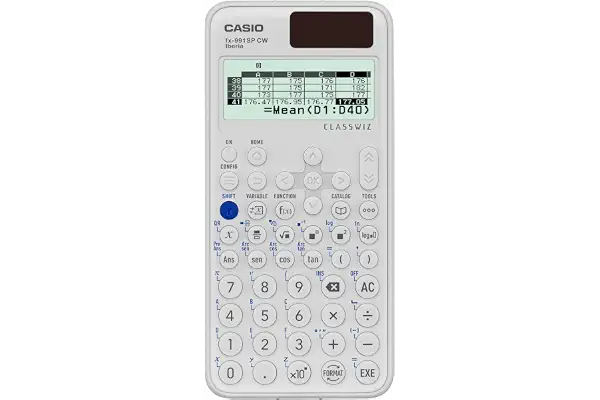 Casio FX-991SP CW - Calculadora Científica, Recomendada para el Curriculum Español y Portugués, 5 Idiomas, más de 560 Funciones, Solar, Color Blanco