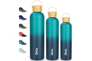 OKKLE Insulated Water Bottles 750 ML, Stainless Steel Water Bottle with Handle, Double Wall Drinks Bottle Keeps Water Hot 12 Hrs/Cold 29 Hrs, Leakproof BPA Free Hot and Cold Water Bottle