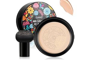 CCKULOOB Fondotinta CC Crema BB Cream Fondotinta Compatto Mushroom Head Air Cushion Controllo Olio Idratante Anche Tonalità Della Pelle, Coprente imperfezioni copertura fondotinta (Naturale)